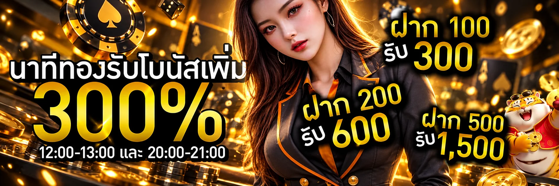 โบนัสฝาก JAKKAJEE พร้อมตัวละคร Fortune Tiger